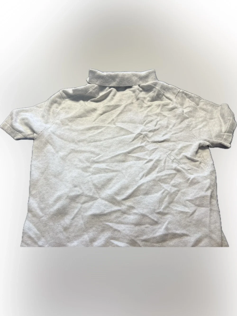 Textured cotton sweater-polo